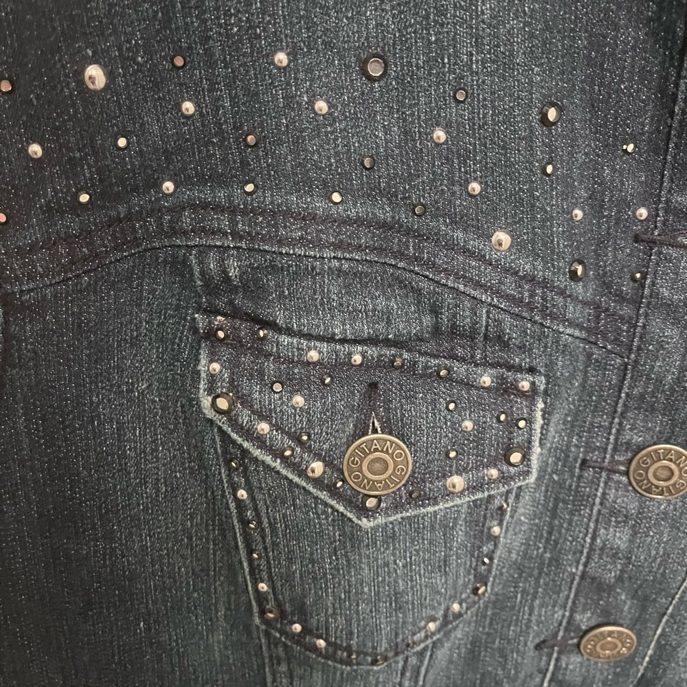 GIATNO studded denim jacket. EUC. - Picture 5 of 5
